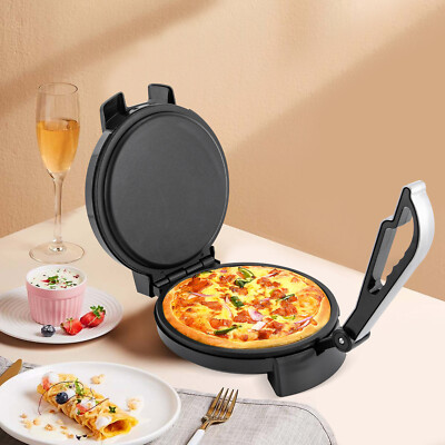 1200W Rund Roti Maker Schwarz Silber Hersteller Temperatur Einstellbar 200-260°C