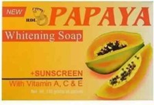 Natural Papaya Soap 3 Pcs Whitening Vegan Skin Brightening Herbal Face Soap.