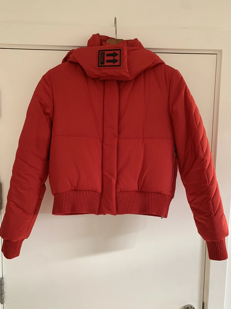 Off white deals down jacket red
