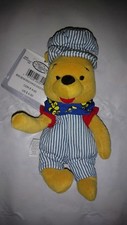 Choo Choo Pooh 8" Disney Store Mini Bean Bag Winnie the Pooh