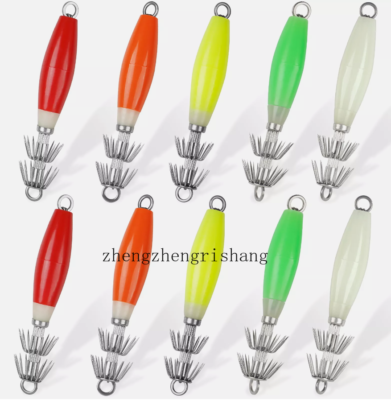 Luminous Squid Jig Hook Deep Sea Glow in Dark Underwater Catch Fishing Lure  Bait | eBay