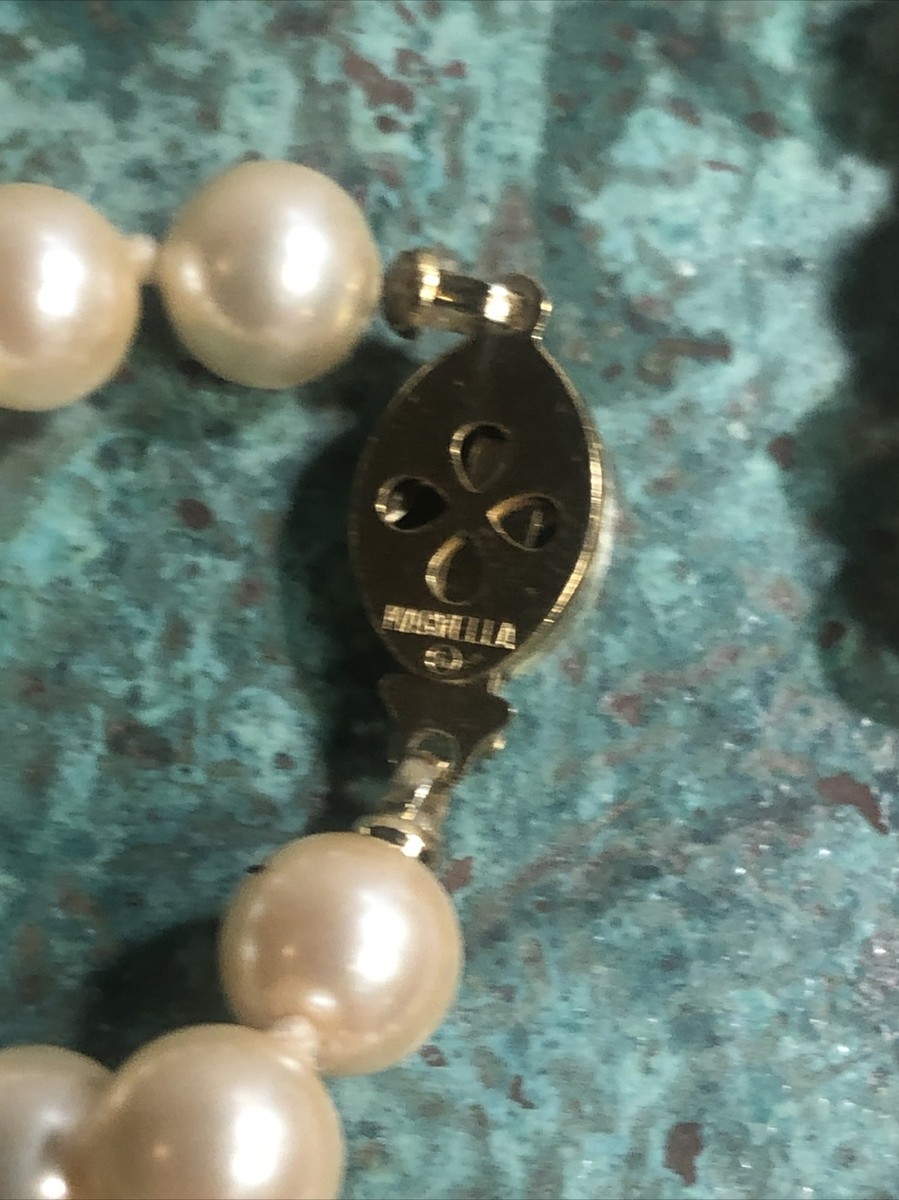 Marvella Classic Knotted Faux Pearl Necklace Vintage | eBay