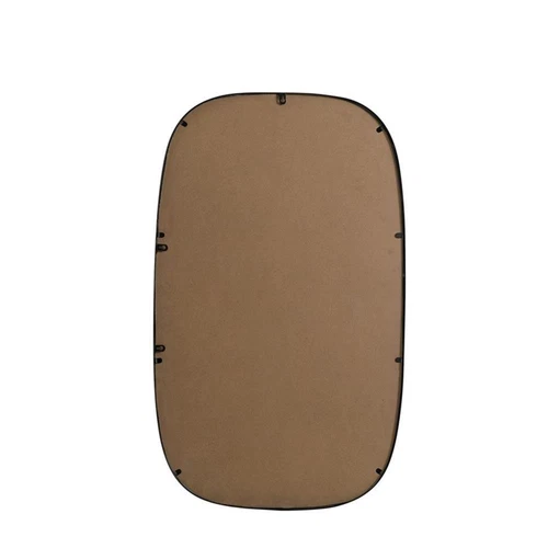 Elegant Decor Brynn 24x40" Oval Modern MDF Wood/Iron Mirror in Black - Picture 6 of 11