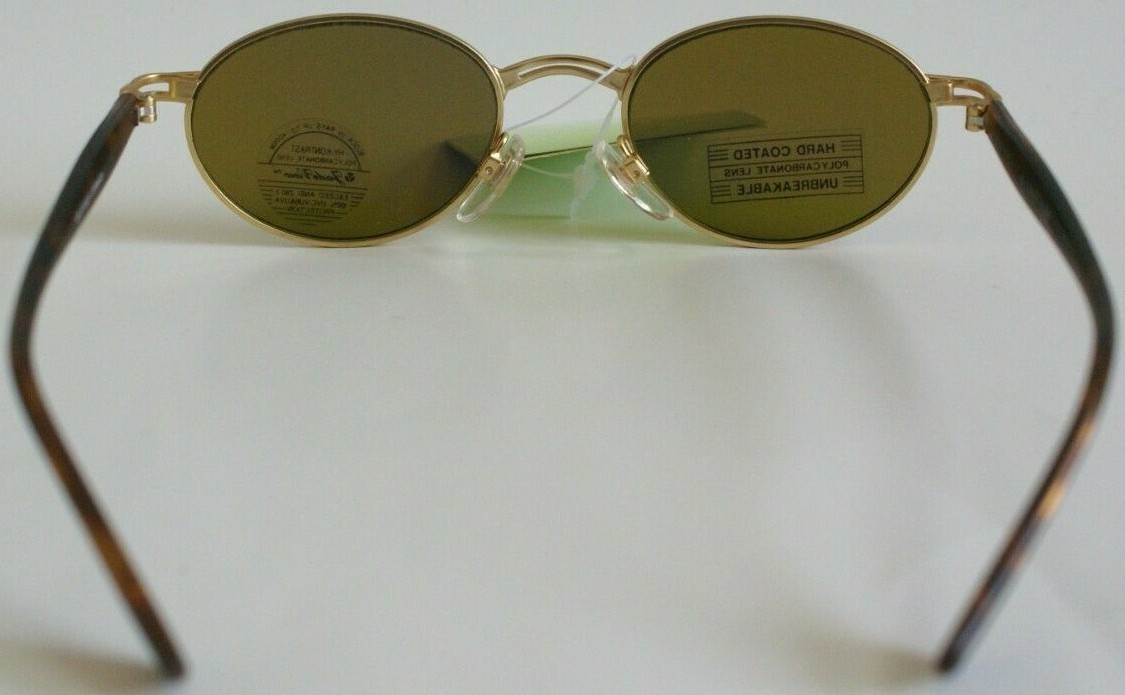 NWT True Vintage Fashion Large Oval Goldenmax lens tech hydrophobic sunglasses NWT True Vintage Double Bridge Aviator w/ Goldenmax  main image 2