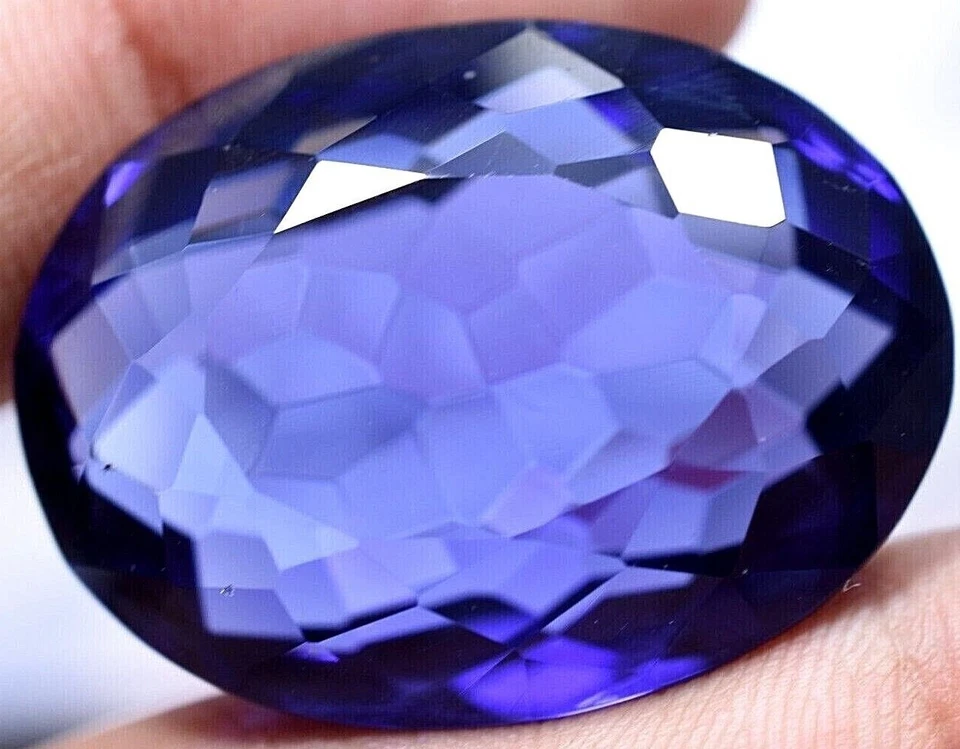 Lab Created 64.60 Ct Violet Blue Tanzanite GGL Certified Sparkling Gemstone - Image 4 of 4