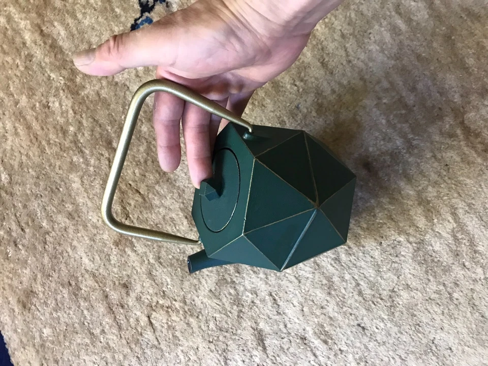 Tetera de hierro fundido Toptier estufa segura tetera japonesa diamante azul pavo real Foto 4 de 4