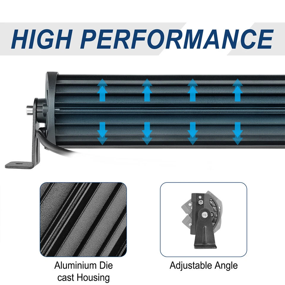 Barra de luz LED curva 4 fileiras combo offroad para Dodge Ram 1500 2500 3500 Roof 54" - Imagem 4 de 4