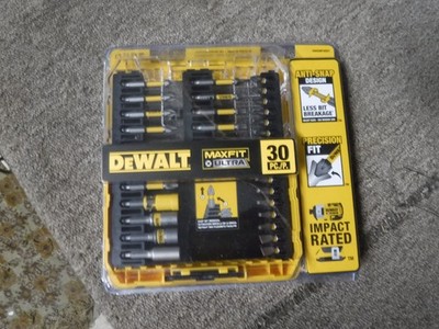 *NEW* Dewalt MAXFIT ULTRA 1/4'' Hex Steel Screwdriving Bit Set DWAUMF30SET