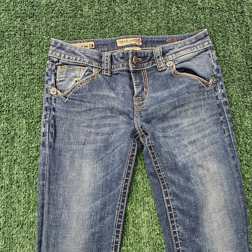 MEK DNM Jeans Women's 27 Waist Lucknow Slim Boot Cut Embellished Flap Pocket - Image 4 of 4