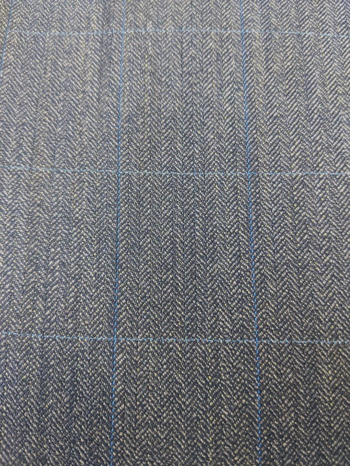 Isaia Napoli Gianluca Para Hombres 48R Traje de Lana Italiana Chaqueta Blazer Gris Azul 3 Btn Foto 2 de 4