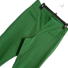 Crown & Ivy 12 Petite Vibrant Green Pull on Pants, Bow Detail, Colorful b32