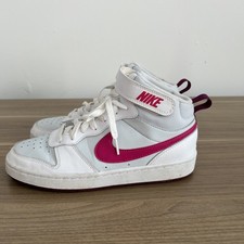Nike Kids' Court Borough Mid 2 White Pink 7Y