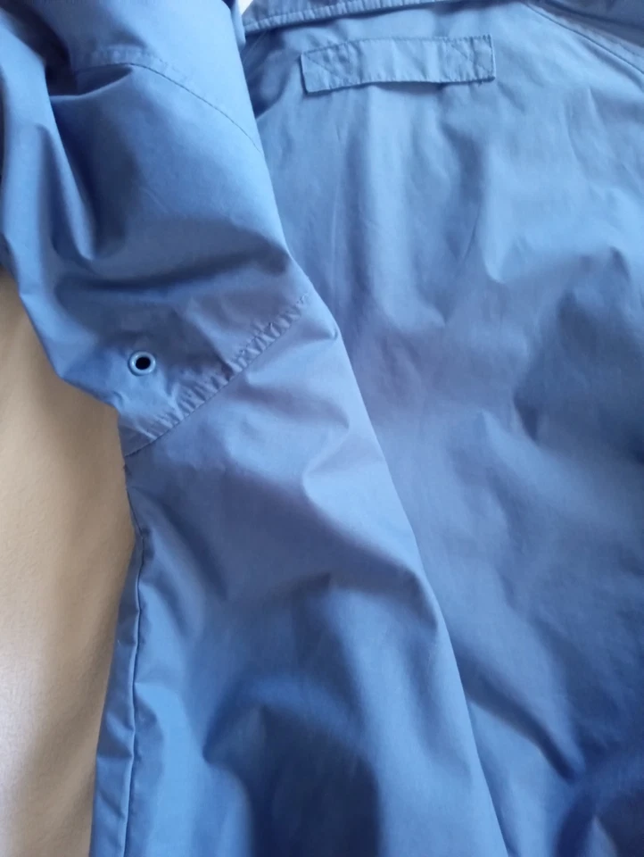 Trader Bay Jacket Windbreaker Large Zip Blue Men Breatheable Adj Wrist Preowned - Image 4 of 4