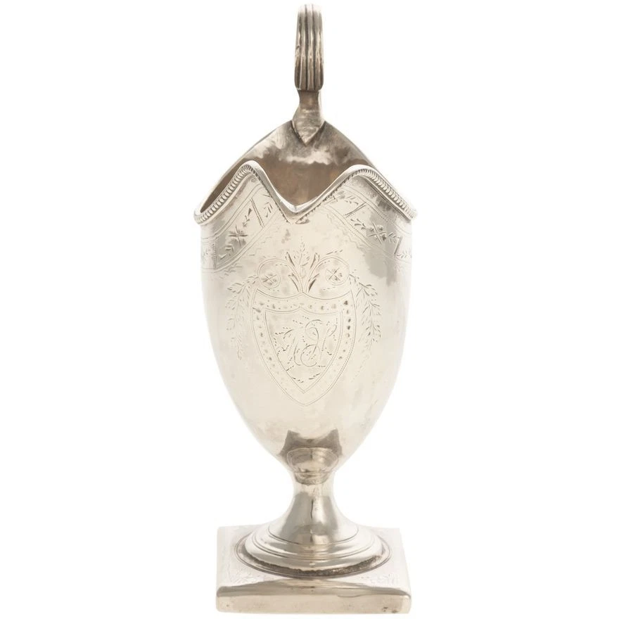 Jarro de creme antigo de prata George III de 1792 por Peter & Ann Bateman Londres Inglaterra - Imagem 2 de 4