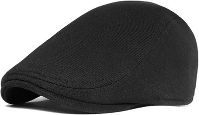 BRANDED Herren Schirmmütze Baumwolle – Schiebermütze, Gatsby Flatcap, Newsboy Cap