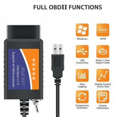 ELM327 OBD2 Scanner USB Modified Adapter OBD Diagnostic For FORD F150 250 350