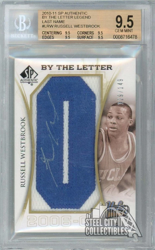Russell Westbrook Basketball Autographed Sports Trading Cards