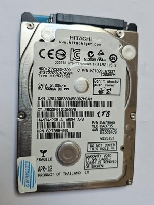 HITACHI Travelstar 320GB 5400U/min 8MB SATA 2,5'' Zoll Laptop Notebook HDD