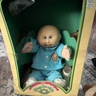 Cabbage Patch Kids 1985 14in Baby Doll Boy Blue Eyes Blue Outfit in Box