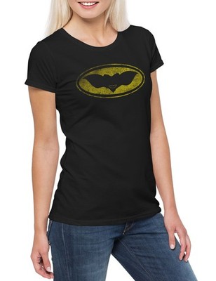Gotham Gremlin Damen T-Shirt S Sale Gremlins Sign Logo Bat Symbol Light