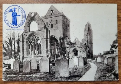 1909 Arms of Dumfries Sweetheart Abbey, Dumfries Postcard Raphael Tuck - Image 1 of 2