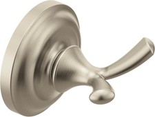 Madison Collection Brushed Nickel Double Robe Hook or Towel Hook, BP6903BN