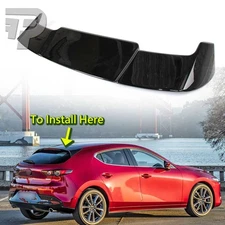 19-25 Fit For Mazda 3 4th 5D Hatchback DTO Rear Trunk Boot Spoiler Color Black