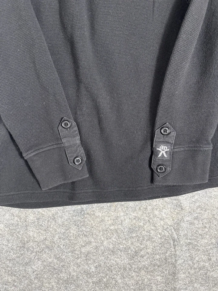 Artful Dodger Mens Long Sleeve Button Up Waffle Knit Shirt - Image 2 of 4