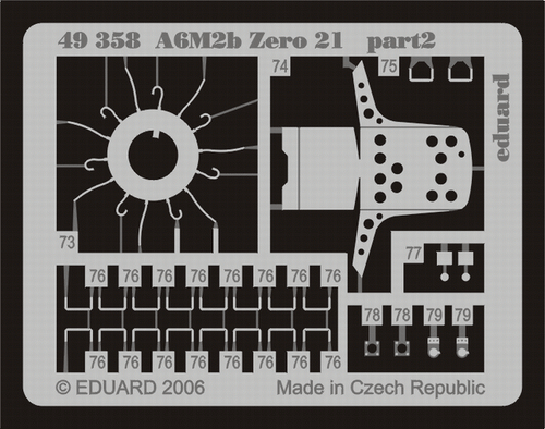 eduard A6m2b Zero type 21 Ätzteile 1:48 für Hasegawa - Picture 3 of 3