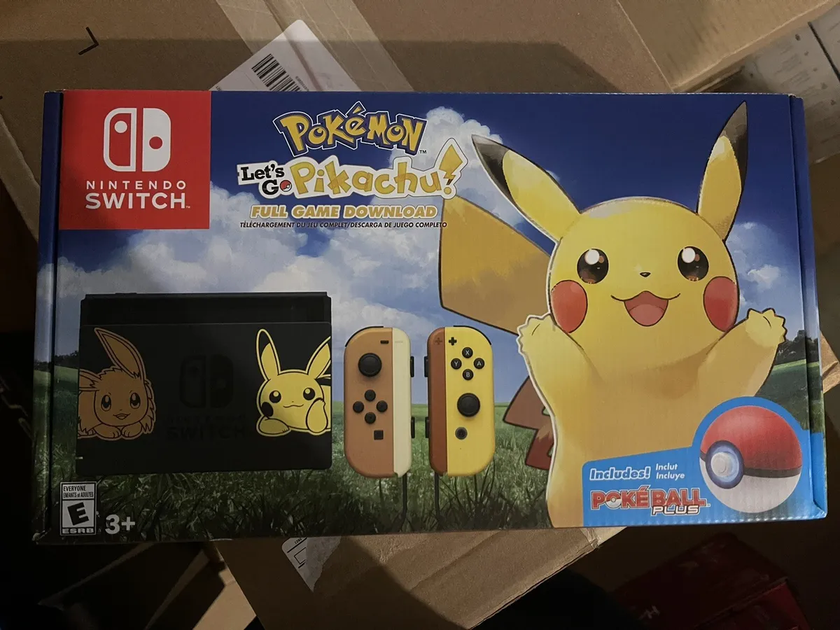 bemærkning Også chap Nintendo Switch Pikachu Edition Bundle Pokemon Let&#039;s Go Pikachu + Poke  Ball Plus | eBay