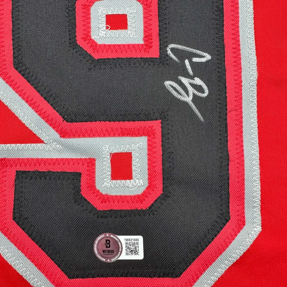 Autographed/Signed Corbin Burnes Arizona Red Baseball Jersey Beckett BAS COA - Image 3 of 4