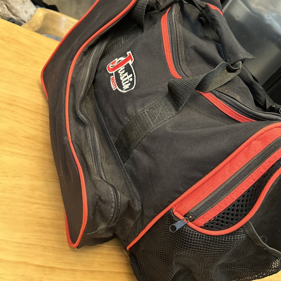 Justin Boots NFR PRCA Rodeo Wrangler 2005 Las Vegas BOOT DUFFLE Bag eBay