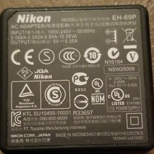 Nikon Japan AC Adapter Battery Charger BASE ONLY EH-69P Nikon Coolpix Digicams
