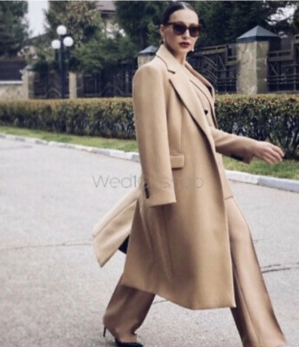 Camel coat women's zara discount
