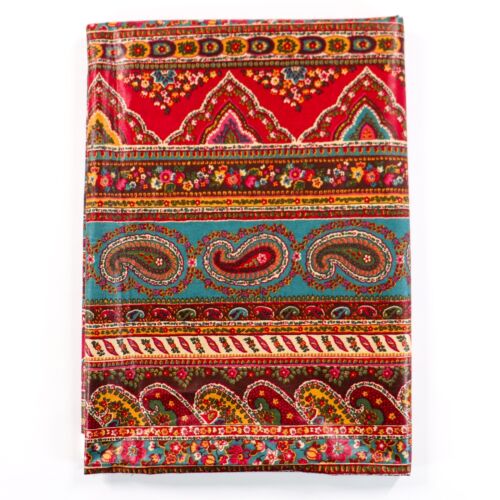 Kashmiri Premium Cotton Fabric Quilting BTHY Half Yard Joan Kessler Red Paisley - Picture 4 of 6