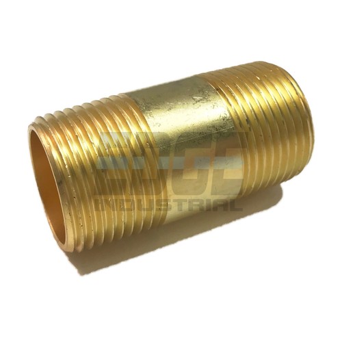 BRASS NIPPLE 3/4" X 3/4", 2" LENGTH, MALE NPT MNPT FUEL/AIR/WOG