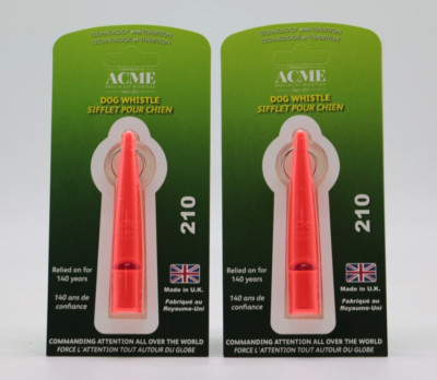 Acme Plastic Dog Whistle 210 Day Glow Orange (Pack of 2)