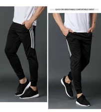 Man Activewear Track Pants Slim Fit Jogger Training Sweatpants Sport Gym Stretch