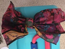 Vintage 80's Hair Bow Clip Barrette Boho Flower Hippie GUC