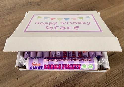 PARMA VIOLETS Personalised Sweet Box - letterbox friendly - Picture 2 of 4