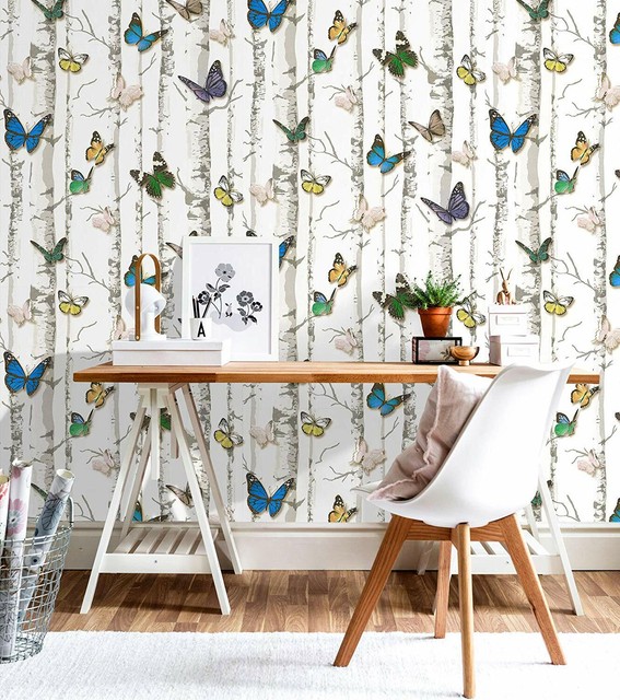 Peel and Stick Wallpaper Butterfly Wood Wallpaper Self Adhesive Contact