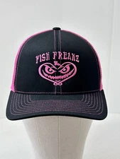 Pacific Headwear 104C Pro Model Fish Freakz Adjustable Pink & Black Trucker Hat