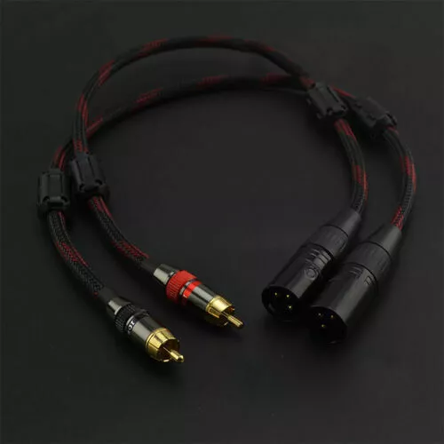 Coppia Cavo Segnale Audio HiFi Rame RCA a XLR Femmina/Maschio per MIC/Amplificatore - Foto 4 di 22