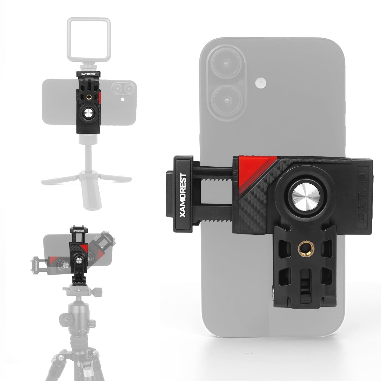 Tripod Phone Mount, Phone Holder/Vertical and Horizontal Tripod Mount Adapter...