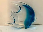 Oggetti Murano, Italy Art Glass Angelfish Sculpture  MINT Vintage  4 lb  9" X 7"