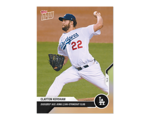 Clayton Kershaw Mlb Topps Now Card 208 39th Member Of 2 500 Strikeout Club 2020 Ebay