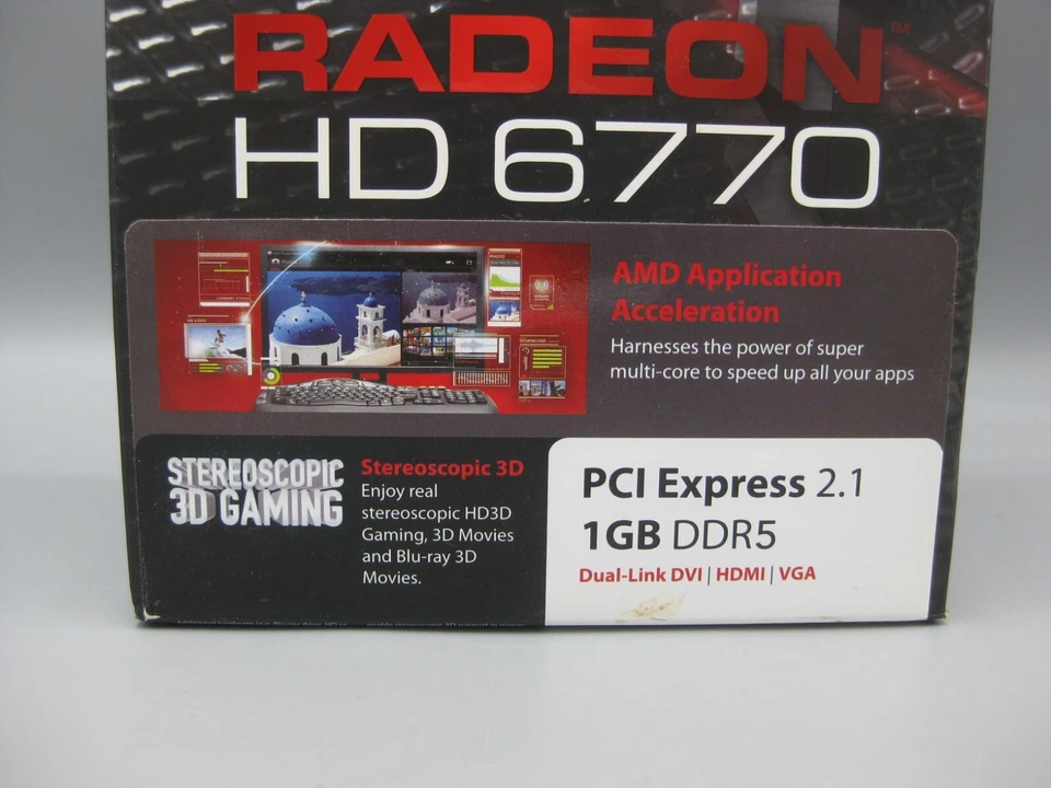 XFX Radeon HD 6770 1GB GDDR5 PCI Express 2.1 Stereoscopic 3D Gaming NEW IN BOX! - Image 2 of 4