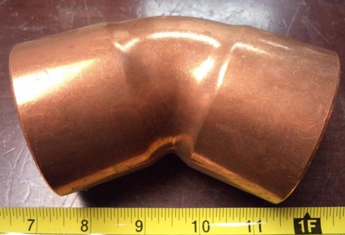 45 DEGREES COPPER ELBOW 2.75", 2.63 OD P/N BS-6500511