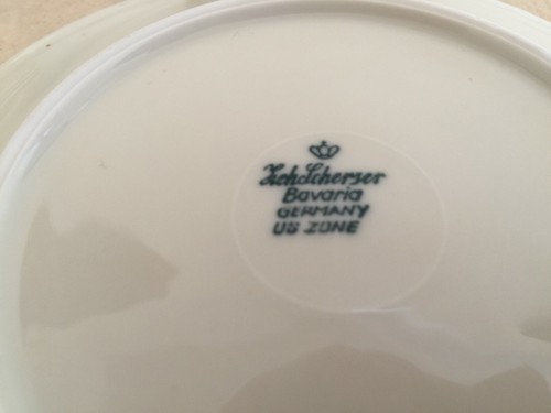 Zeh Scherzer U.S. Zone Bavaria Germany SCR16 Multi-Color Floral 4 Cup & Saucers - Picture 10 of 10