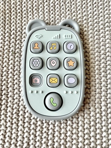 BABY TODDLER SILICONE SMART PHONE POP IT BABY SHOWER GIFT TOY TEETHER BPA FREE - Picture 2 of 5